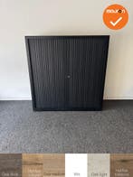 Roldeurkast - BASIC - 122x120x45cm - Zwart met zwarte kunsts, Werkplek, Ophalen of Verzenden, Gebruikt, Kast