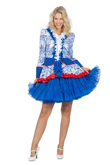 Jas Holland Luxe Dames Delfs Blauw, Kleding | Dames, Carnavalskleding en Feestkleding, Ophalen of Verzenden, Nieuw
