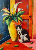Camilo - La elegancia del gato y la belleza de las flores