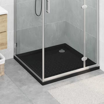 vidaXL Douche Basis Tray met Dots 90 x 90 x 4 cm ABS Zwart, Verzenden, Nieuw