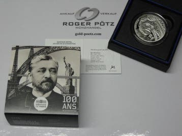 Frankreich 10 Euro 100 Jahre Gustave Eiffel zilver Pp 202..., Postzegels en Munten, Verzenden