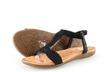 Dolcis Sandalen in maat 38 Zwart, Dolcis, Verzenden, Zwart, Sandalen of Muiltjes