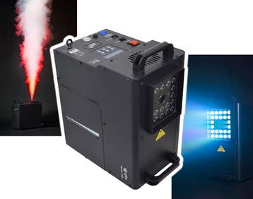 QTX Harrier-1500: Verticale/Horizontale LED-rookmachine, Verzenden, Nieuw, Rookmachine