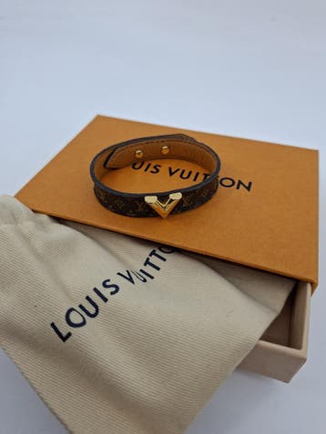 Louis Vuitton armband, Louis Vuitton, Armband, bruin, gou, Nieuw