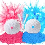 Set met 2 gender reveal onthullings golfballen, Hobby en Vrije tijd, Feestartikelen, Verzenden, Nieuw, Feestartikel, Geboorte of Huwelijk