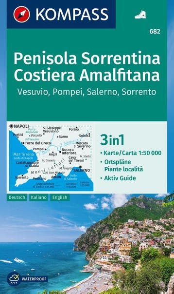 Kompass Wanderkarte 682 Penisola Sorrentina, Costiera Amalfi, Ophalen of Verzenden, Nieuw