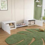 Lange Witte Schoenenkast met Zitbank – 189×40×34,5 cm, Verzenden, Nieuw