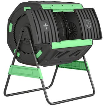 Compostbak, 200L Dubbele Kamer Composter Met Verstelbare Ven, Tuin en Terras, Verzenden