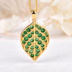 Zonder minimumprijs - Halsketting Zilver - Emerald -, Nieuw