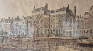 H.A.C Paradies (1883-1966) - Nieuwe haven 1910., Antiek en Kunst