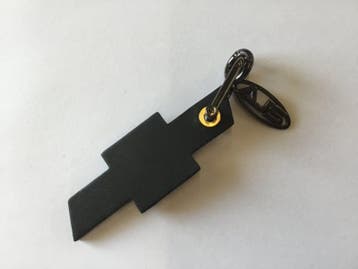 Chevrolet logo zwart leer sleutelhanger, Ophalen of Verzenden, Nieuw