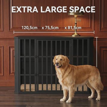 Luxe Houten Hondenkennel met Dubbele Deuren en Bovenklep - 1, Dieren en Toebehoren, Verzenden, Nieuw