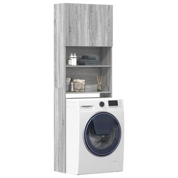 vidaXL Wasmachinekast 64x24x190 cm bewerkt hout grijs sonoma, Witgoed en Apparatuur, Wasmachines, Verzenden, Nieuw