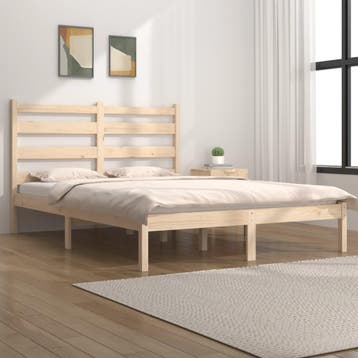 vidaXL Bedframe zonder matras massief hout 160x200 cm, Huis en Inrichting, Bruin, Verzenden, 200 cm, 160 cm