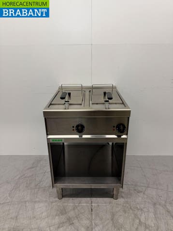 RVS Giga Dubbele Friteuse 2 x 8 liter 400V Horeca, Zakelijke goederen, Ophalen of Verzenden, Gebruikt