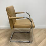 Design Vitra Visasoft vergaderstoelen, bruin leder, Huis en Inrichting, Stoelen, Ophalen of Verzenden, Gebruikt, Leer, Eén