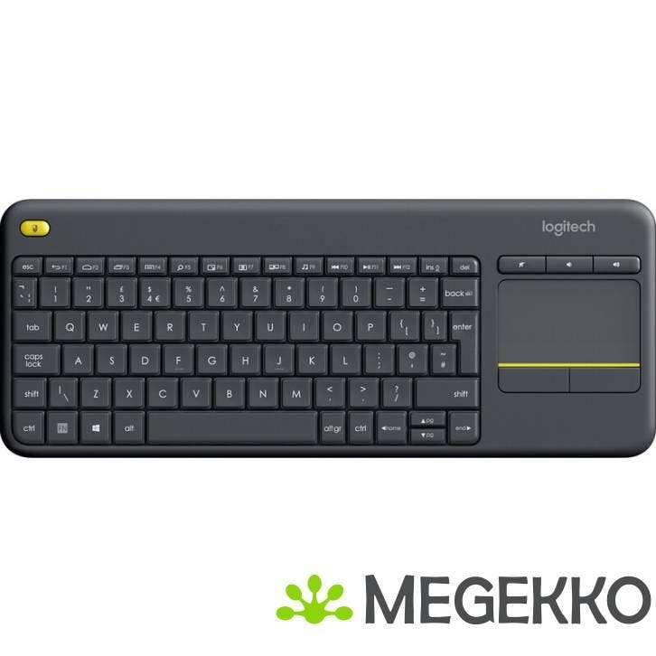 Logitech K400 Plus toetsenbord Draadloos Zwart Qwerty, Computers en Software, Toetsenborden, Nieuw, Verzenden