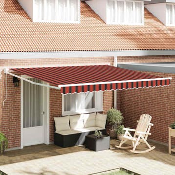 vidaXL Handmatige Zonnescherm 4 x 3,5 m Geel en oranje, Verzenden, Nieuw