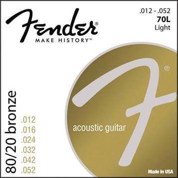 Fender 70L 80/20 Bronze  akoestisch gitaarsnaren .012, Muziek en Instrumenten, Verzenden, Nieuw