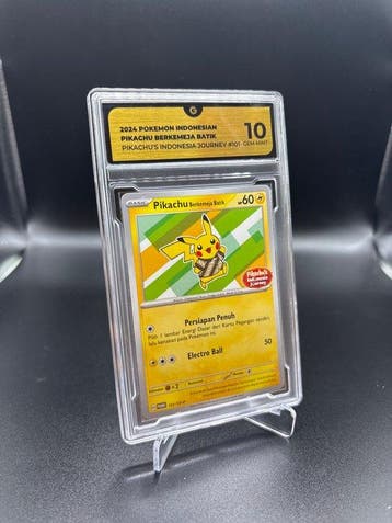 Pokémon - 1 Graded card Batik Pikachu 101 - GG 10, Nieuw