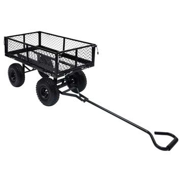 vidaXL Tuinwagen 250 kg zwart, Doe-het-zelf en Verbouw, Verzenden, Nieuw