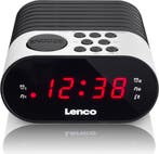 Lenco CR-07 White - Wekkerradio met Slaaptimer - Dubbel alar, Verzenden, Zo goed als nieuw