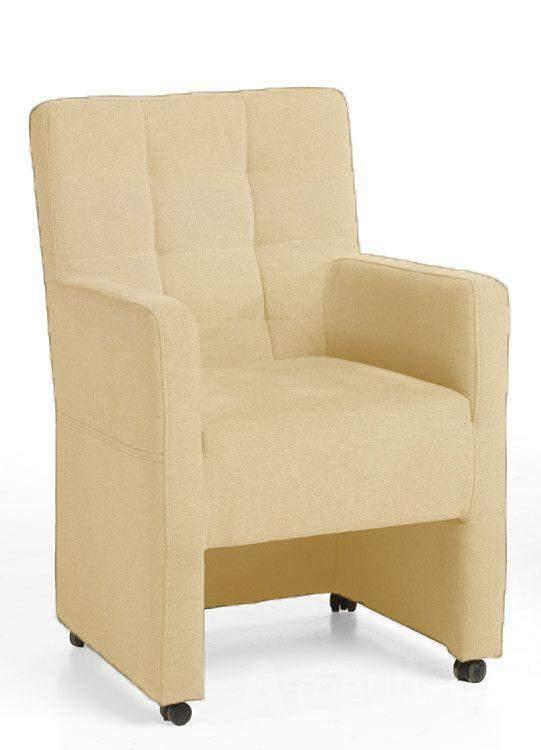 Eetkamerstoel Peter - eetkamerstoelen - Creme, Huis en Inrichting, Stoelen, Nieuw, Stof