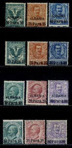 Levant 1902/1907 - Albanië - Complete collectie van 12, Gestempeld