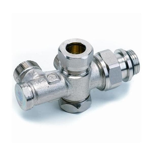 Zij Onderblok M22 - 2-pijps - haaks - aanvoer binnenzijde, Doe-het-zelf en Verbouw, Verwarming en Radiatoren, Verzenden