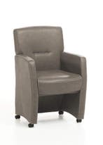 Eetkamerstoel Cindy - eetkamerstoelen - Taupe, Nieuw, Stof
