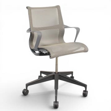 Herman Miller Setu vergaderstoel, taupe-graphite, Huis en Inrichting, Stoelen, Ophalen of Verzenden, Gebruikt, Overige kleuren