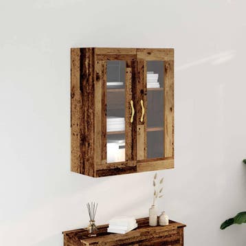 vidaXL Wandkast Oud Hout 69,5 x 34 x 90 cm Bewerkt hout, Minder dan 50 cm, Verzenden, Nieuw, Minder dan 100 cm