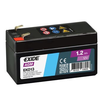 Exide Auxiliary accu | EK013 | 12V 1,2Ah, Ophalen of Verzenden, Nieuw