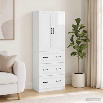 vidaXL Kastenset 2 st 66 x 34,5 x 87 cm Bewerkt hout, Huis en Inrichting, Kasten | Overige, Verzenden, Nieuw