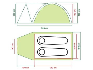 Coleman Darwin 2+ Tent - Compacte Koepeltent voor 2 Personen, Ophalen of Verzenden, Nieuw, Tot en met 2