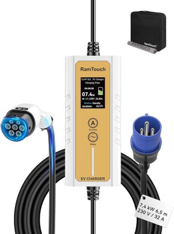 Type 2 Laadkabel 7.4kW | IP65 Weerbestendig | 37% Korting, Ophalen of Verzenden, Nieuw, Snoer of kabel, Overige merken
