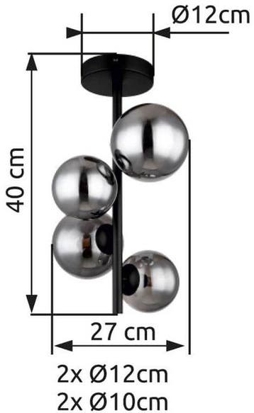 2dekans | Globo plafonniere Riha - - - 56133-4D, Ophalen of Verzenden, Zo goed als nieuw