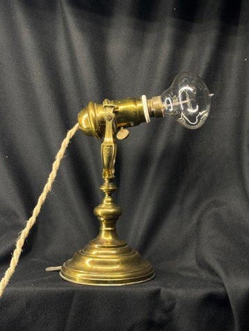 Plafondlamp - Verguld messing - Verstelbare lamp / App, Antiek en Kunst