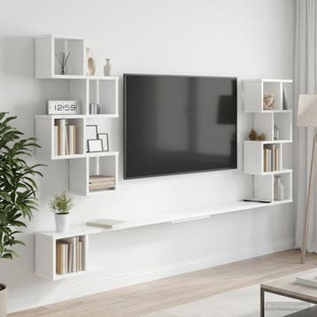 vidaXL Vaste TV Plank Wit 180 x 15 x 94 cm Bewerkt hout, Verzenden, Nieuw