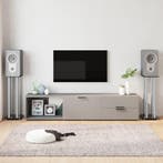 vidaXL Luidsprekerstandaards 2 st 4 pijlers gehard glas, Muziek en Instrumenten, Standaards, Verzenden, Nieuw