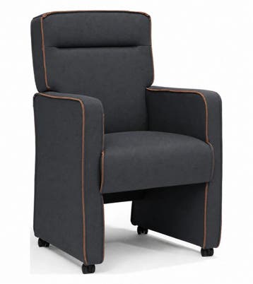 Eetkamerstoel Maine - eetkamerstoelen - Antraciet, Nieuw, Stof