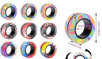 3x Magnetische Fidget Ringen – Anti Stress Speelgoed Set, Kinderen en Baby's, Verzenden, Nieuw