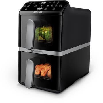 Philips Airfryer 4000 Series Dual-Stacked Dubbele Airfryer, Ophalen of Verzenden, Zo goed als nieuw