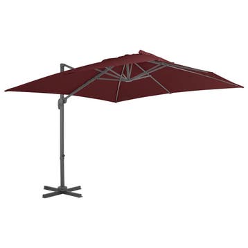vidaXL Zweefparasol met aluminium paal 400x300 cm, Verzenden, Nieuw, 3 tot 4 meter, Zweefparasol