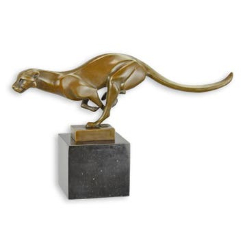 A BRONZE SCULPTURE OF A RUNNING COUGAR (Interieur), Verzenden, Nieuw