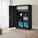 Archiefkast met 4 planken 140x90x40cm - zwart, Verzenden, Nieuw