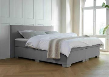 ACTIE! Boxspring Milano 180 200 Grijs, Verzenden, 180 cm, 200 cm, Nieuw