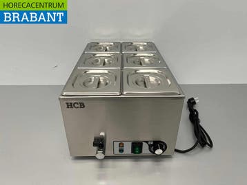 HCB RVS Bain marie 6 x 1/6 GN 230V Horeca, Ophalen of Verzenden, Nieuw in verpakking