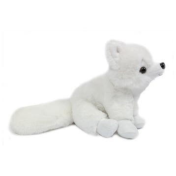 Poolvos knuffel - zachte pluche - wit - 23 cm, Verzenden, Nieuw