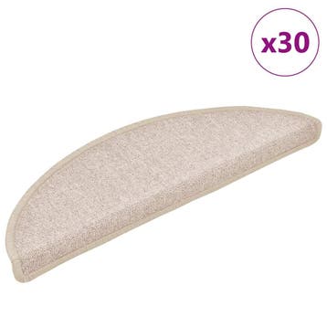 vidaXL Trapmatten 30 st 56x17x3 cm Taupe Halfrond, Verzenden, Nieuw